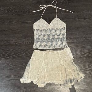 Blackbough Cream Lace Set
